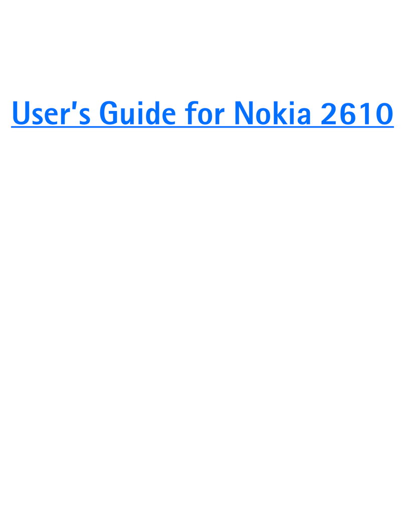 Nokia 2610 - Cell Phone 3 MB User manual