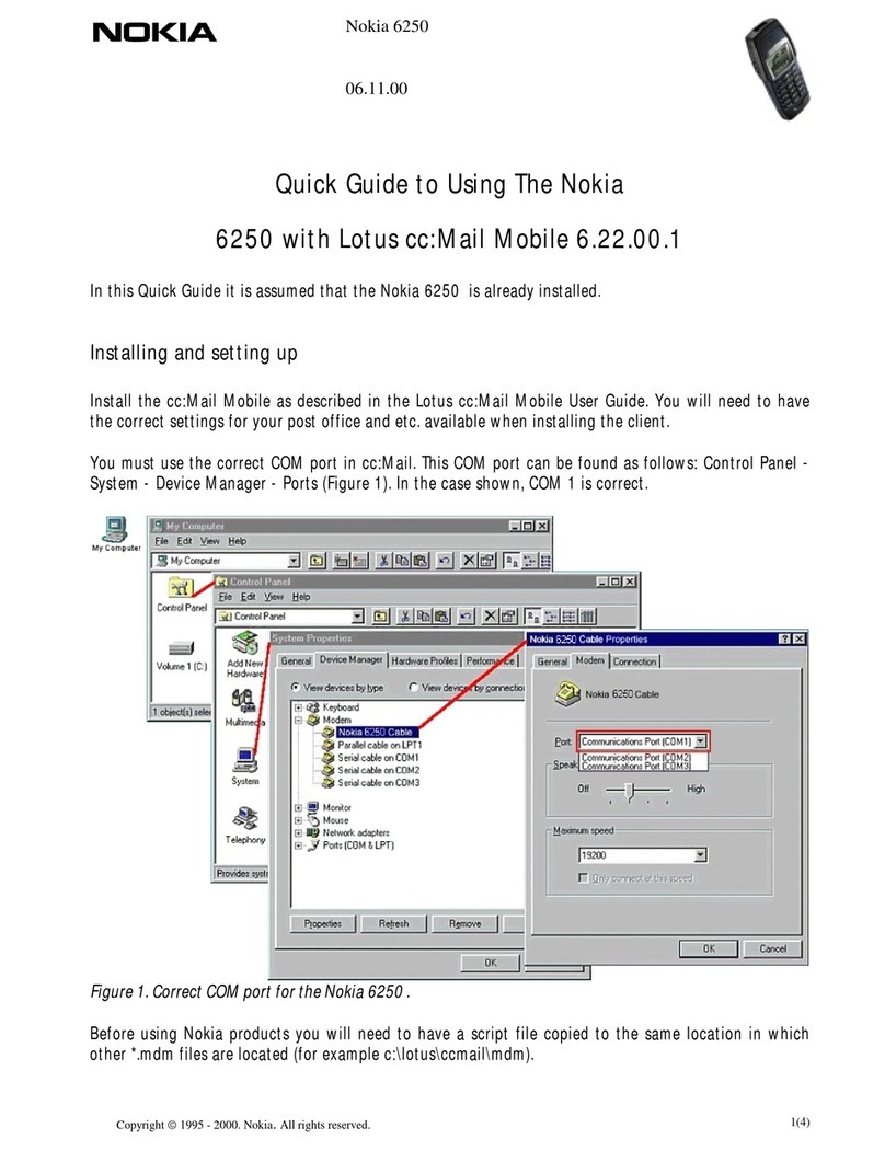 Nokia 6250 User manual