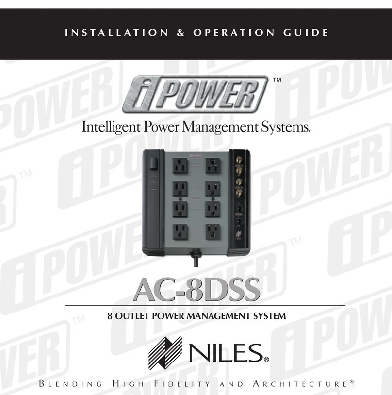 Niles iPower AC-8DSS Installation & operating guide