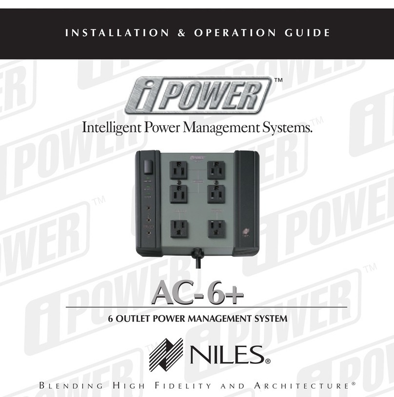 Niles iPower AC-6 Installation & operating guide Niles iPower AC-6 Installation & operating guide