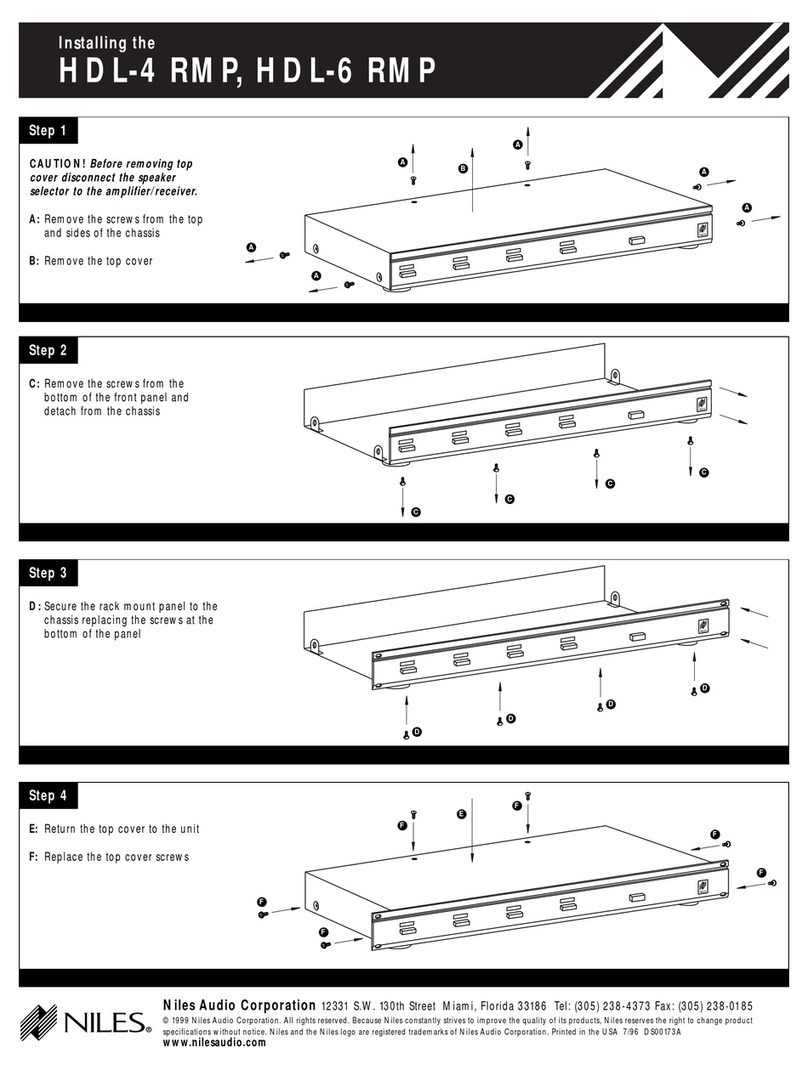 Niles HDL-4 User manual