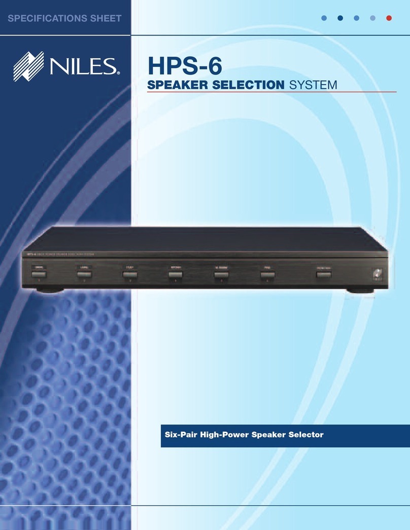 Niles HPS-6 Specification sheet