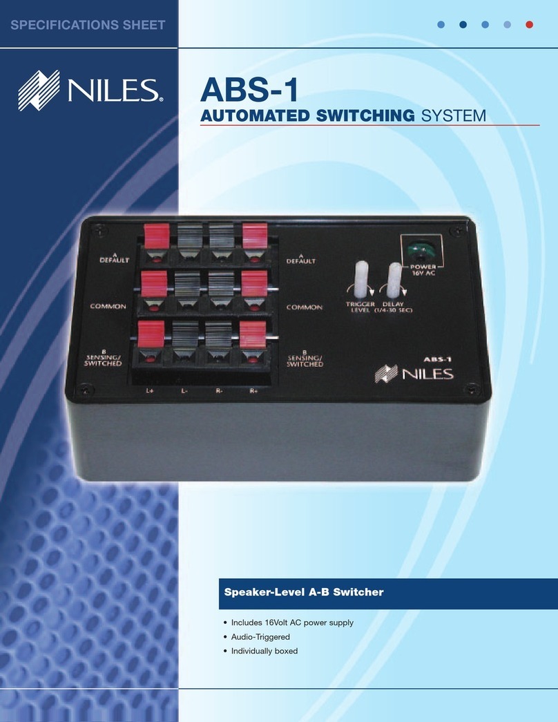 Niles ABS-1 User manual