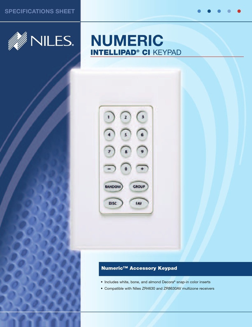 Niles Numeric Specifications