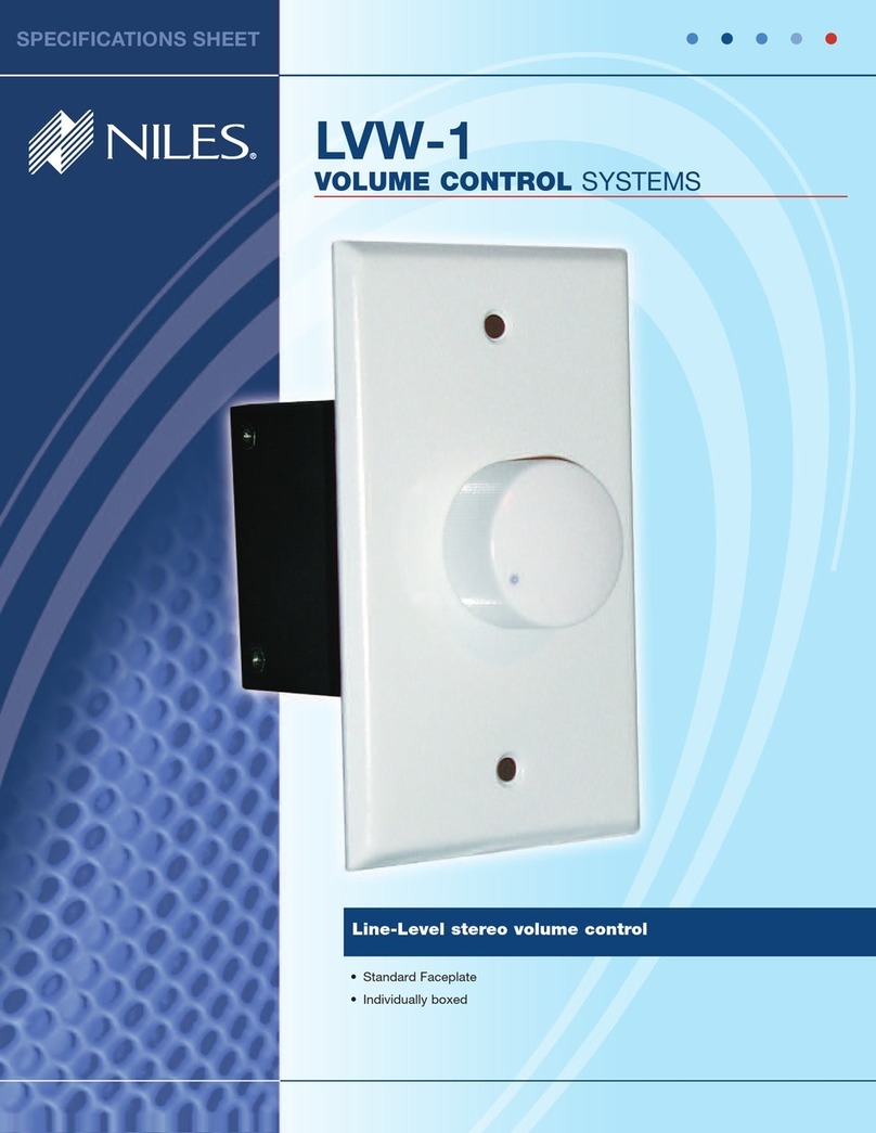 Niles LVW-1 Specification sheet