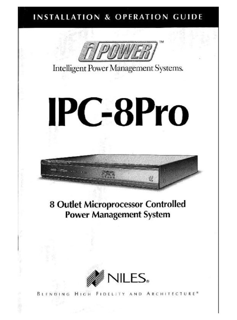 Niles iPower IPC-8PRO Installation & operating guide