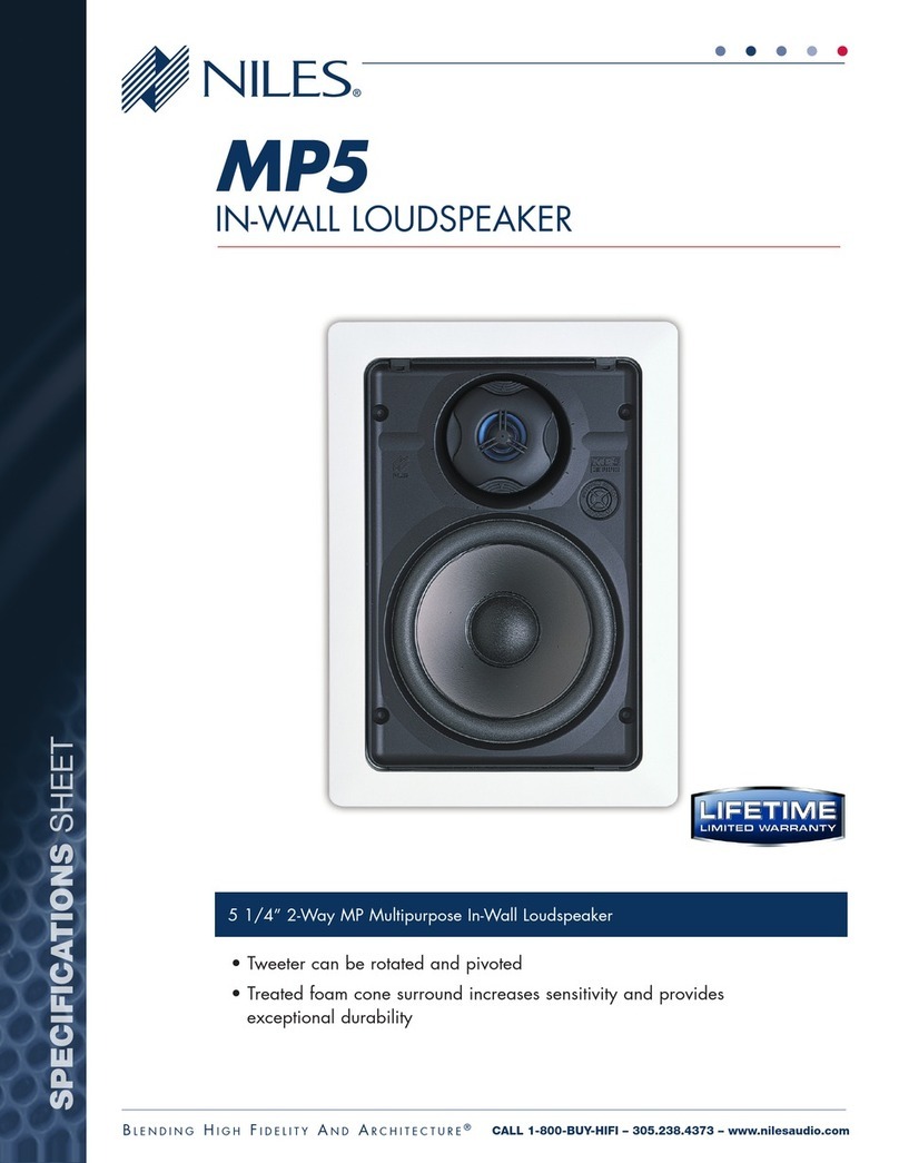 Niles MP5R Specification sheet