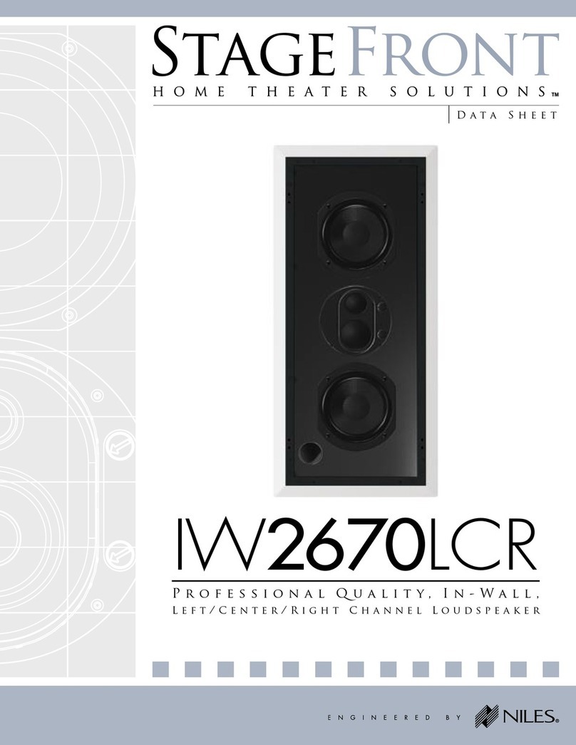 Niles StageFront IW2670LCR User manual