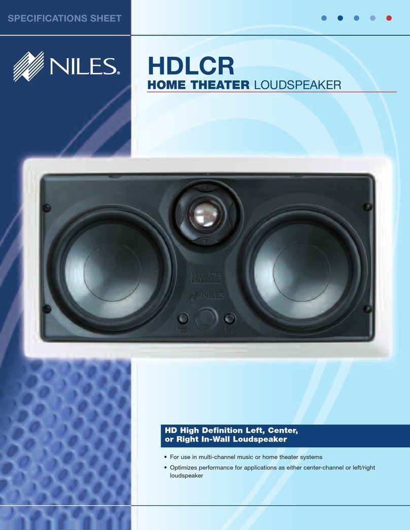Niles HDLCR Specification sheet