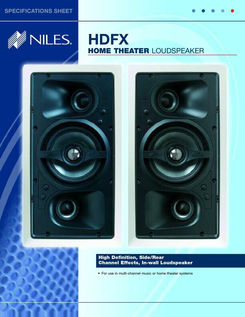 Niles HDFX Specification sheet