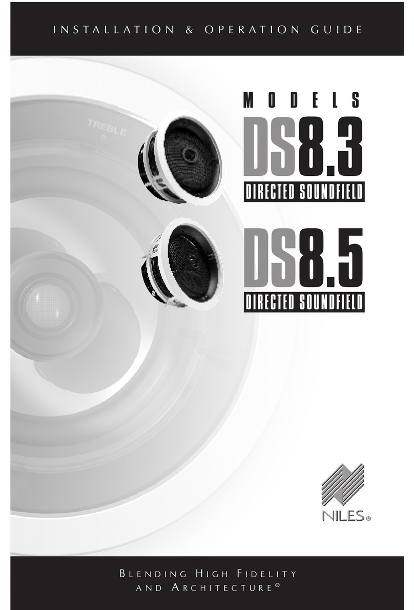 Niles DS8.3 Installation & operating guide