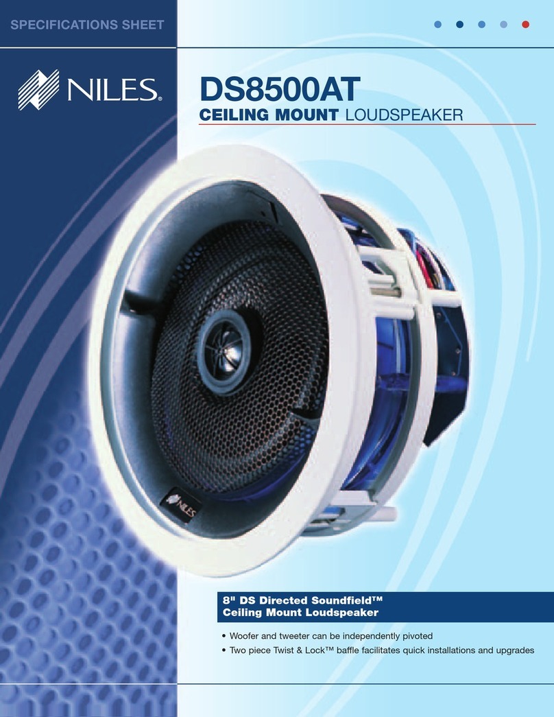Niles DS8500AT Specification sheet