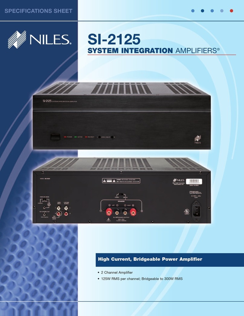 Niles SI-2125 User manual Niles SI-2125 User manual