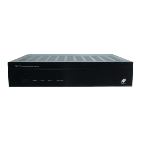 Niles SI-275 Export User manual Niles SI-275 Export User manual