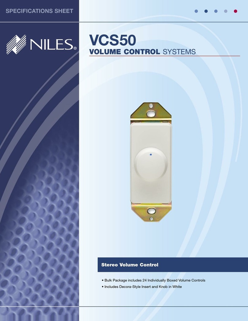 Niles VCS50 Specification sheet
