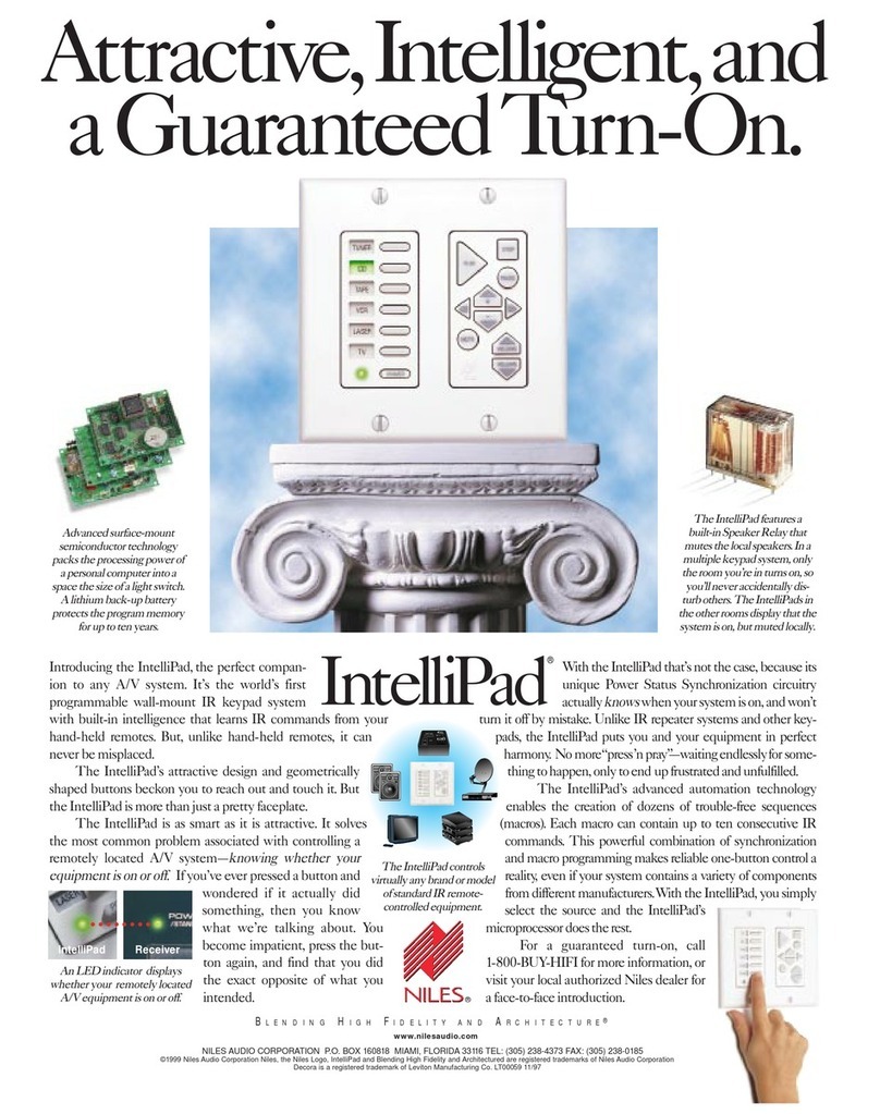 Niles IntelliPad User manual