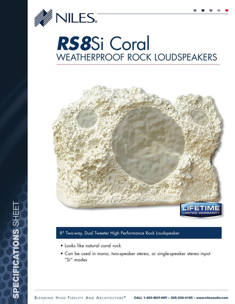Niles RS 8Si coral Specification sheet