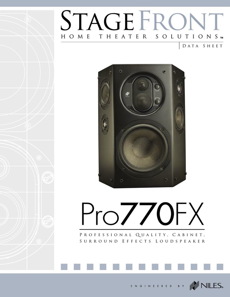 Niles StageFront Home Theater SolutionsPro770FX User manual