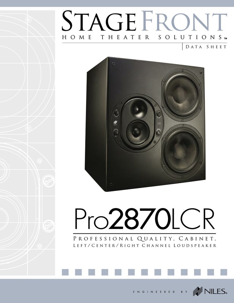 Niles StageFront Pro2870LCR datasheet