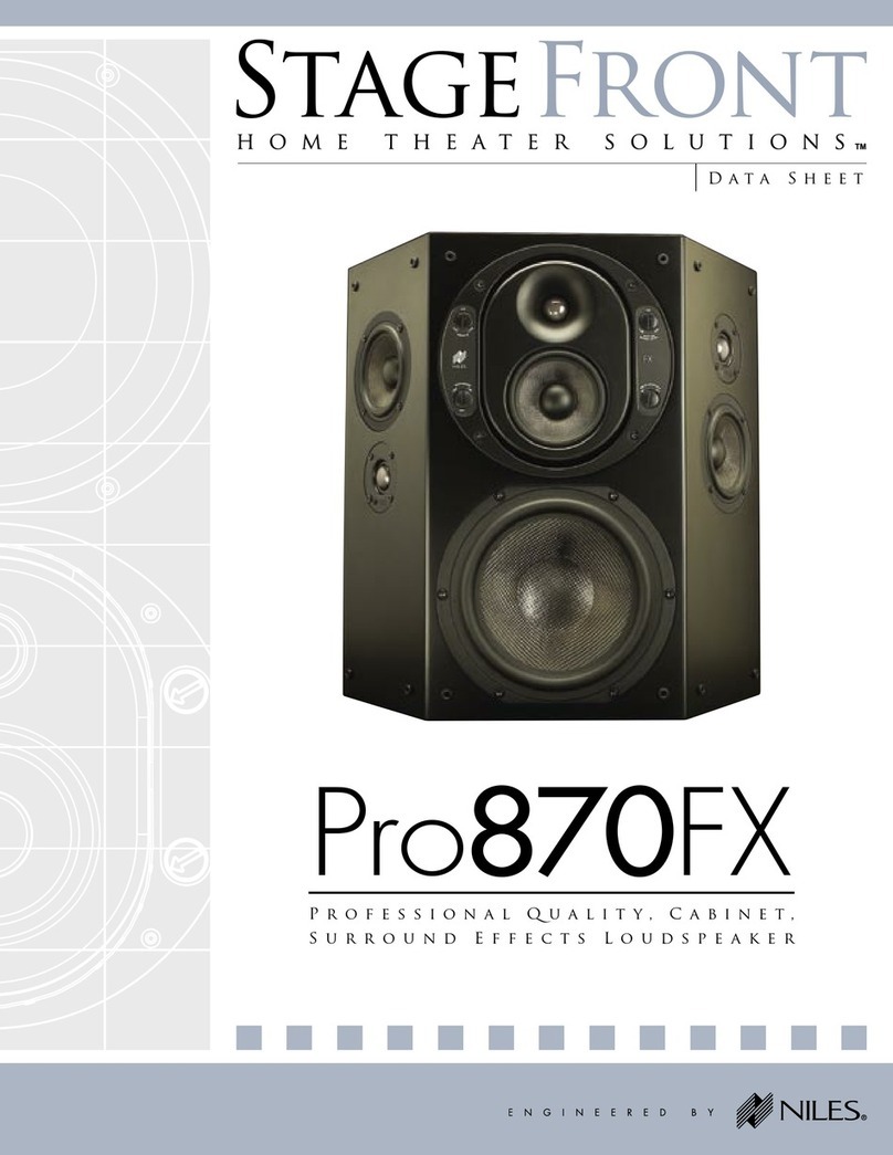 Niles StageFront Home Theater SolutionsPro870FX User manual