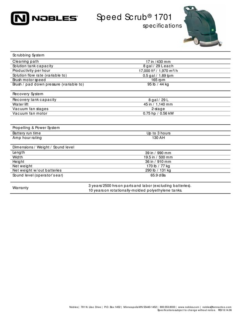 Nobles Speed Scrub 1701 Plus User manual