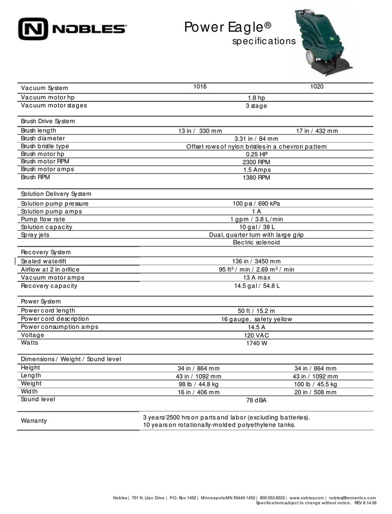 Nobles 1016 User manual