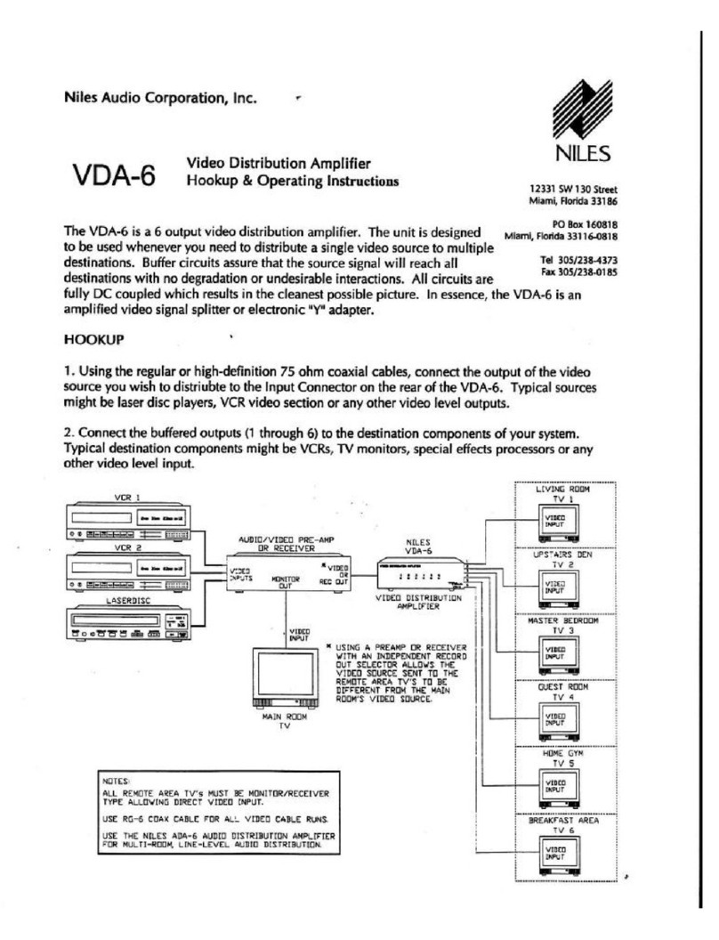 Niles VDA-6 User manual