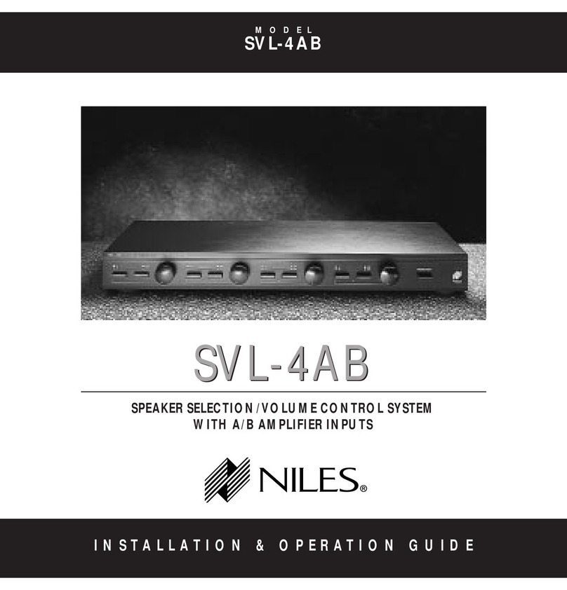 Niles SVL-4AB Installation & operation guide