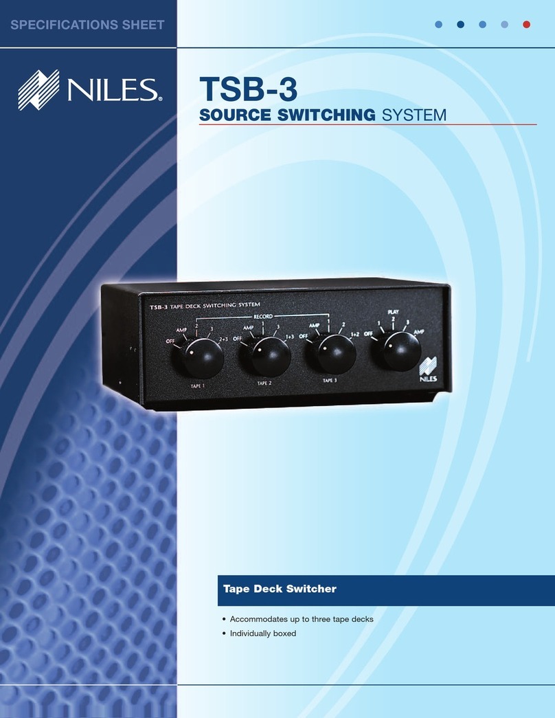 Niles TSB-3 User manual