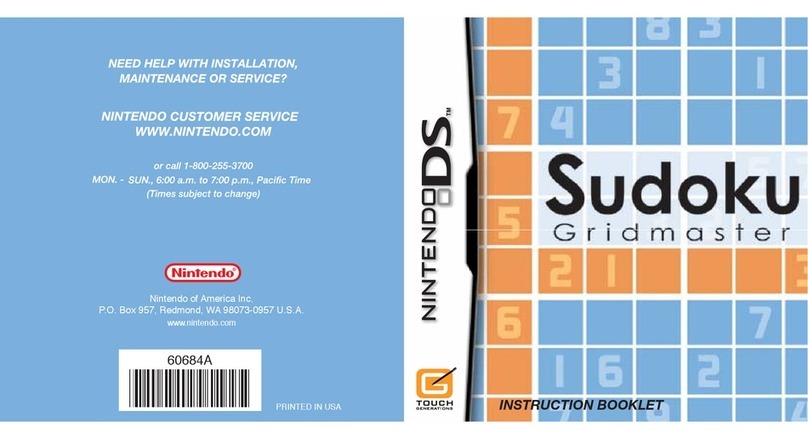 Nintendo Sodoku Gridmaster Instruction booklet Nintendo Sodoku Gridmaster Instruction booklet