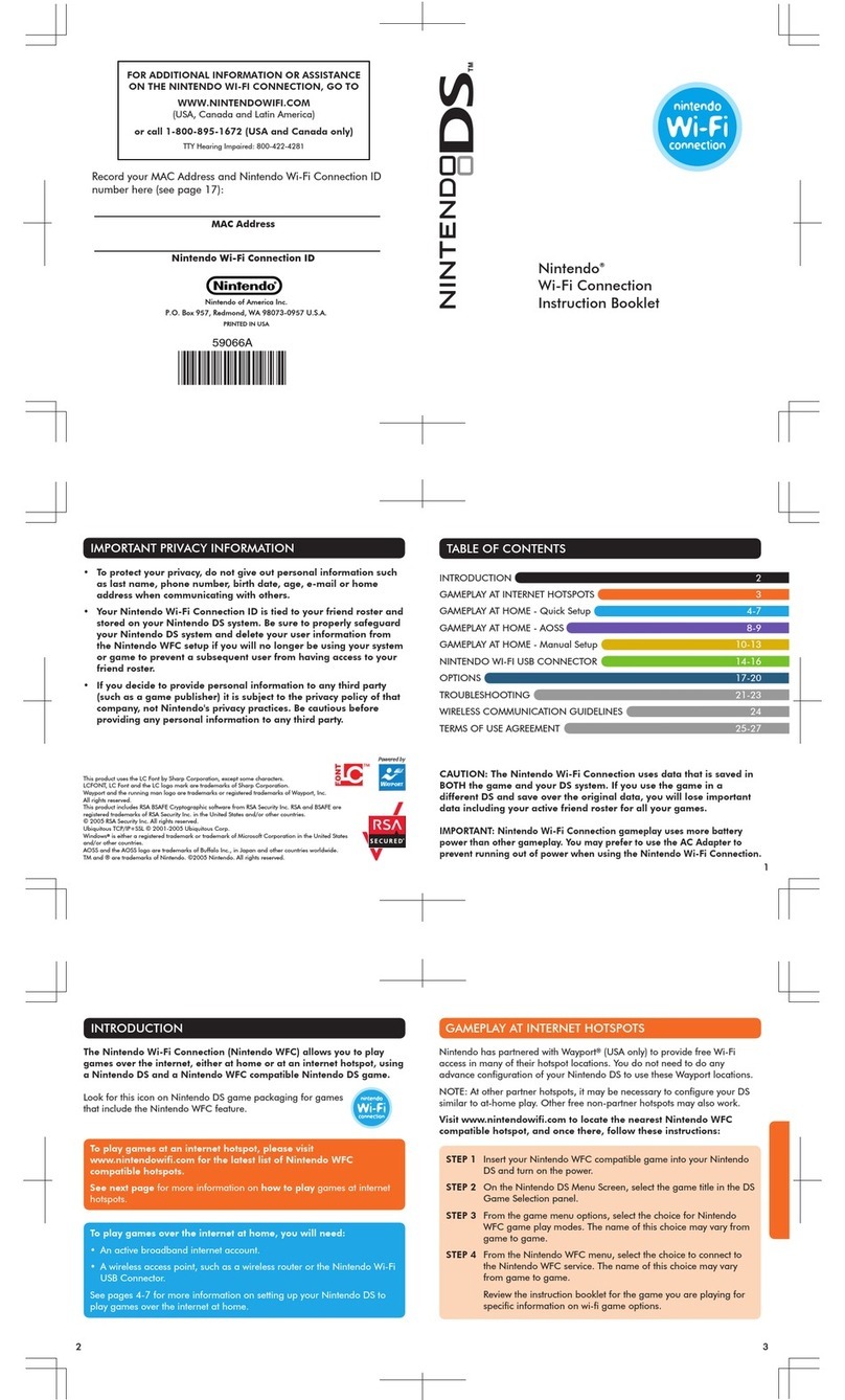 Nintendo Wi-Fi Connection User manual