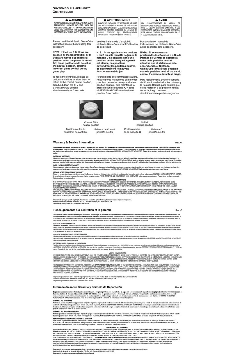 Nintendo GameCube Modem Adapter User manual