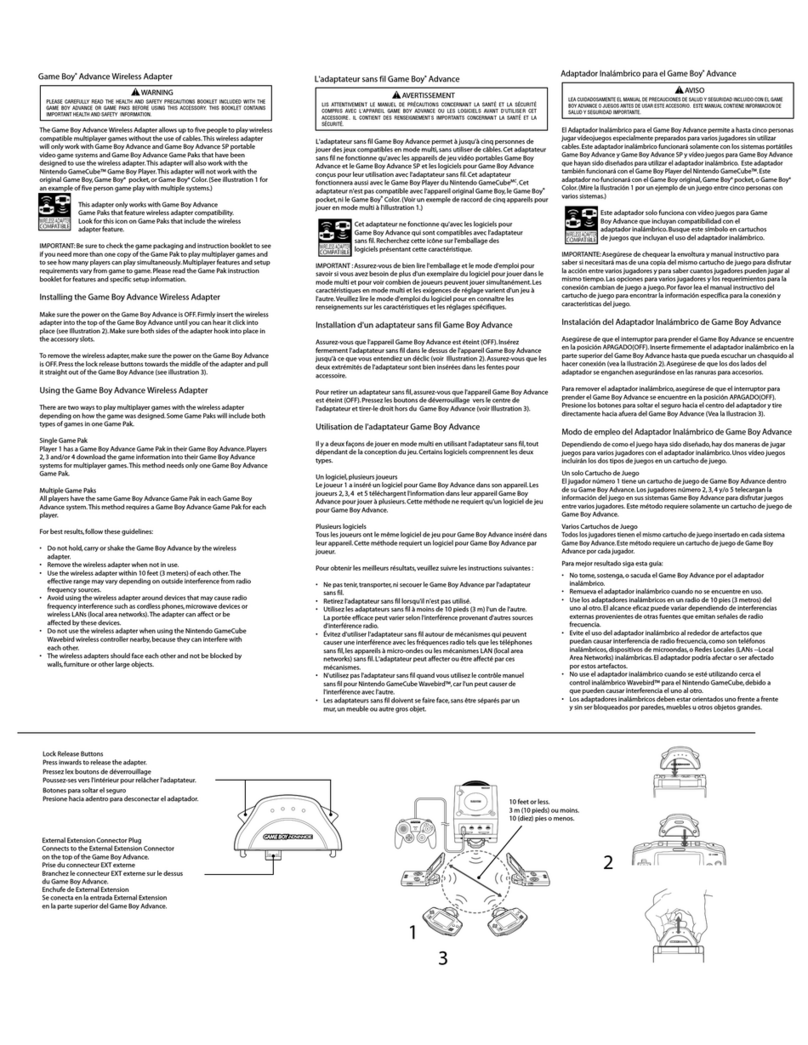 Nintendo Game Boy Advance User manual