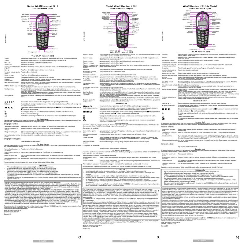 Nortel 2212 User manual