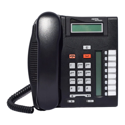Nortel T7208 User's card