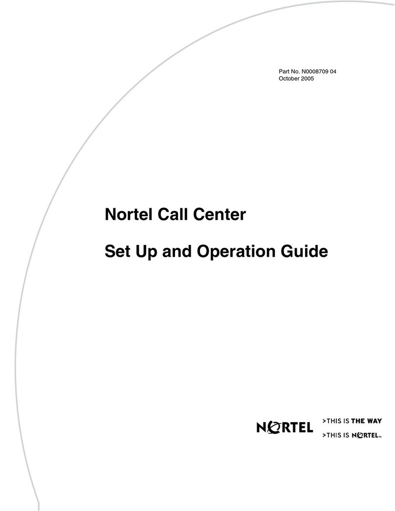 Nortel Call Center Telephone Setup guide