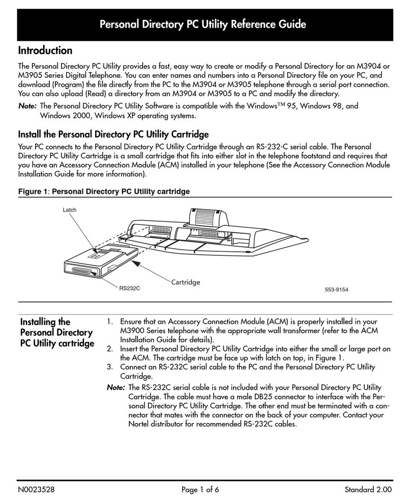Nortel Meridian M3904 User manual