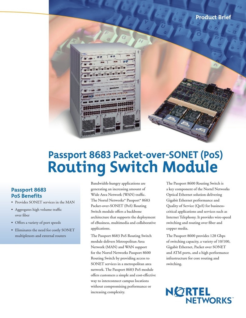 Nortel Passport 8606 User manual