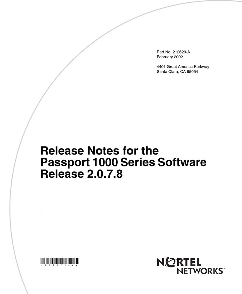 Nortel Passport 1100 Instruction Manual