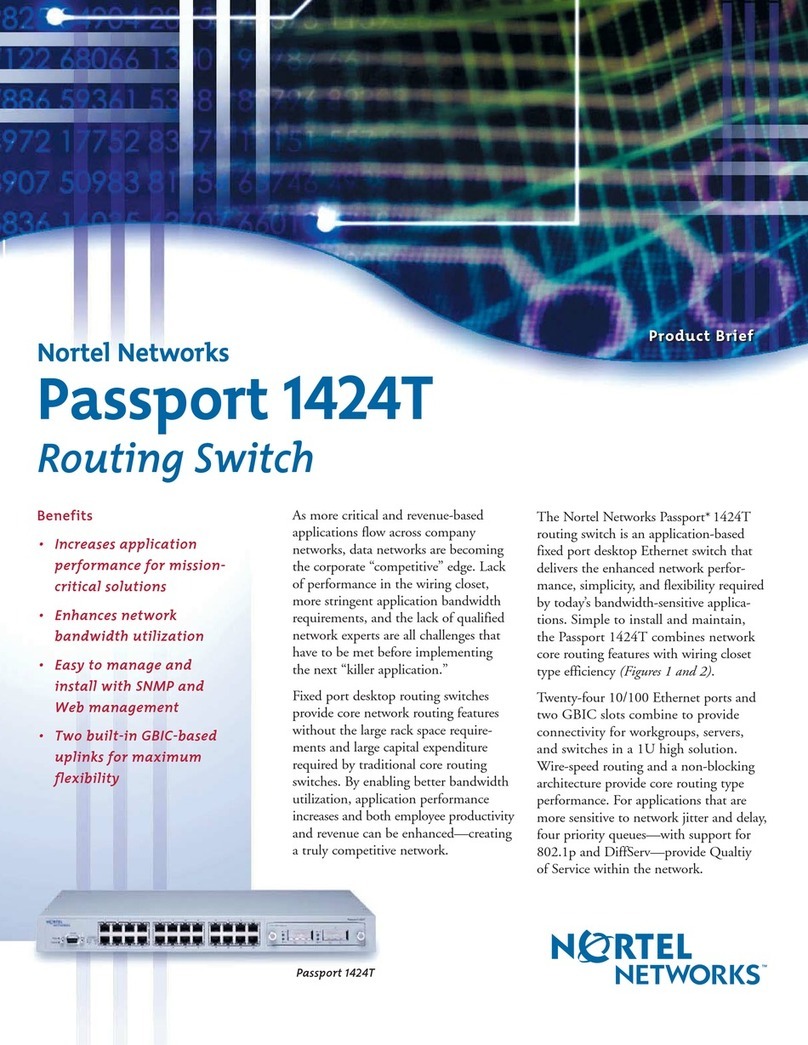 Nortel Passport 1424T User manual
