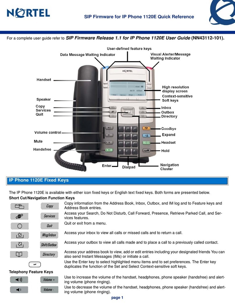 Nortel Nortel IP Phone 1120E Instruction Manual