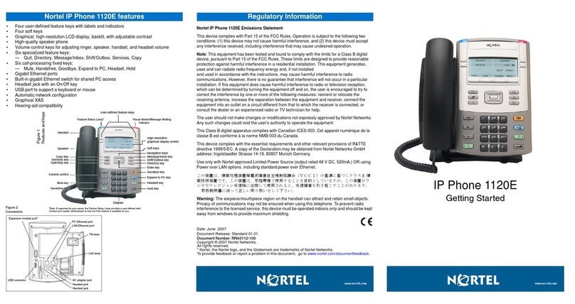 Nortel Nortel IP Phone 1120E User manual