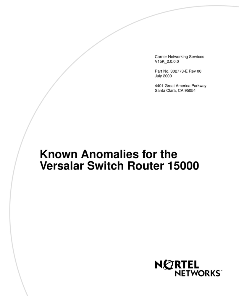 Nortel Versalar 15000 Operating instructions