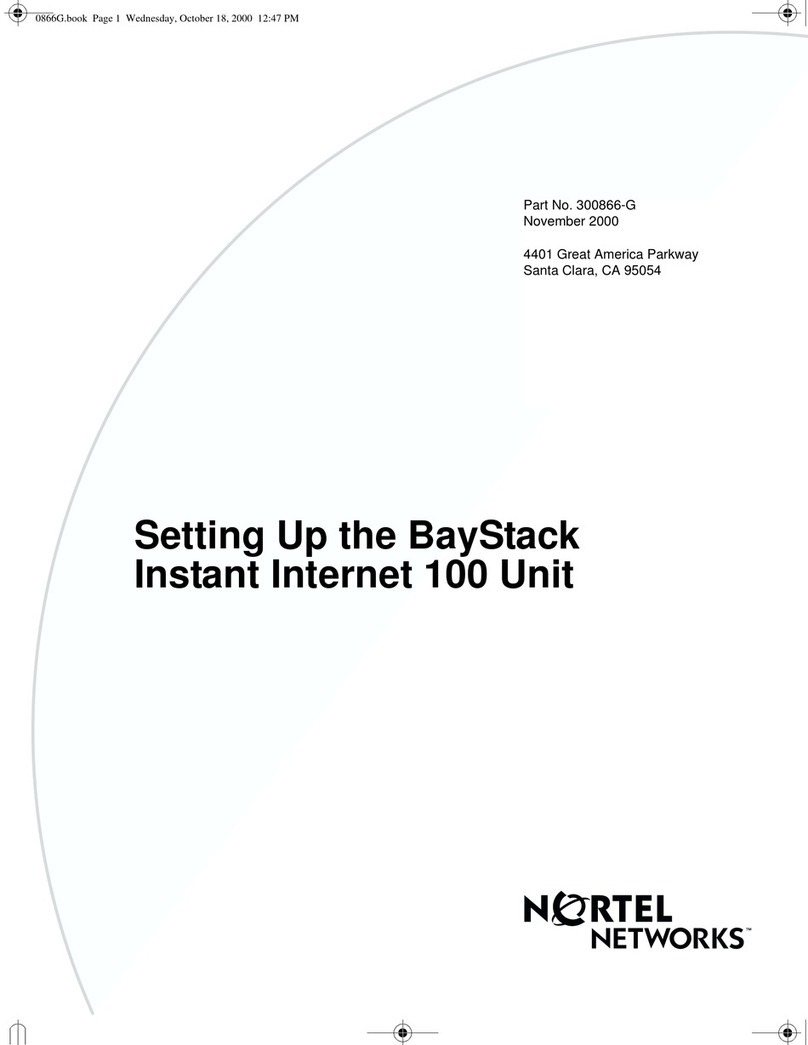 Nortel BayStack 100 Series User instructions