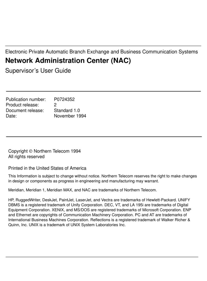 Northern Telecom NAC user guide