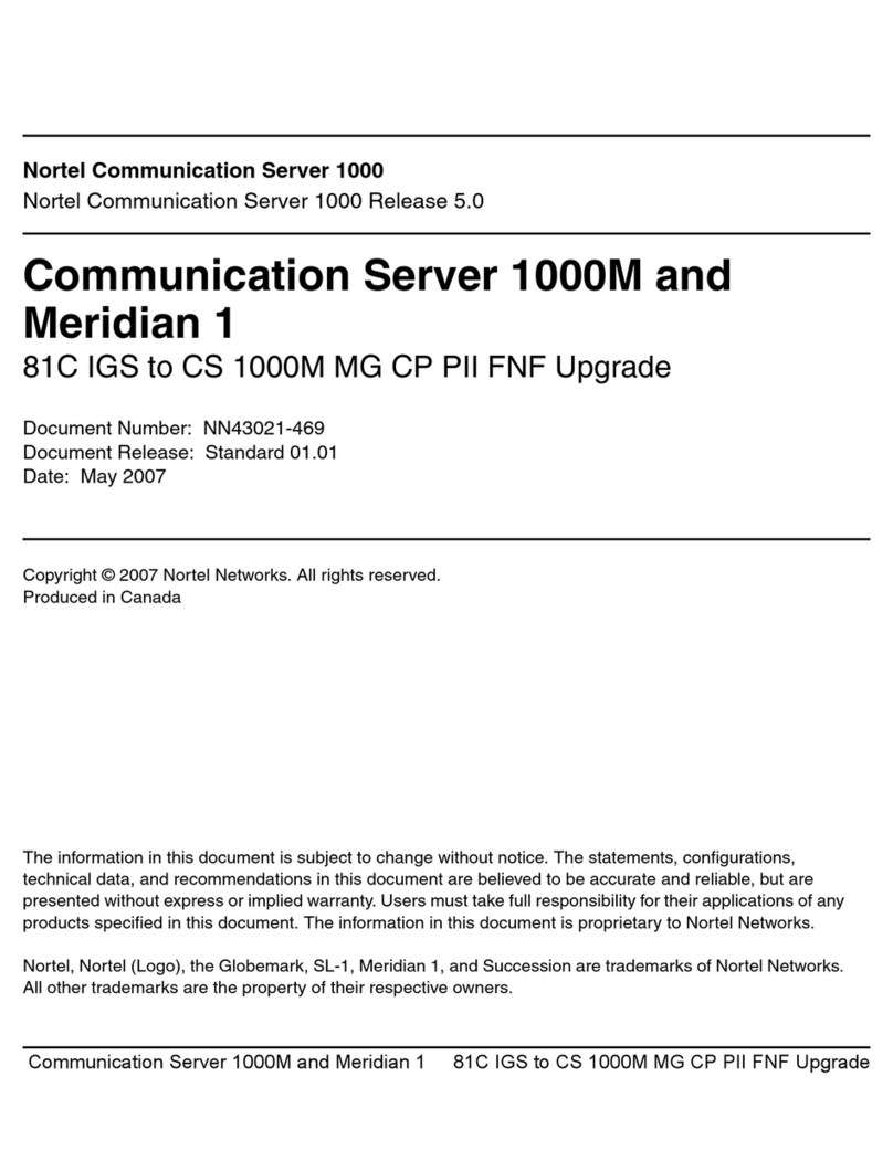 Nortel Meridian 1 PC Console Interface Unit Upgrade guide