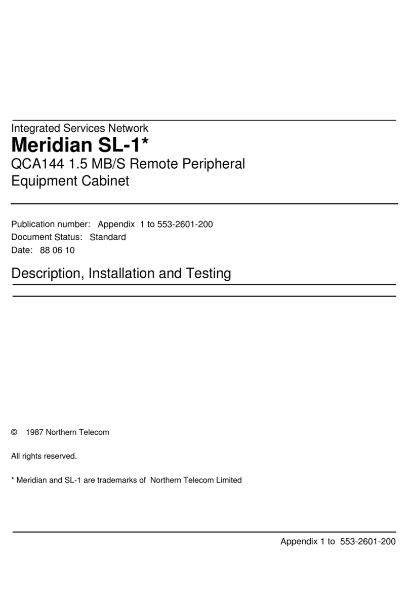 Northern Telecom Meridian SL-1 User manual