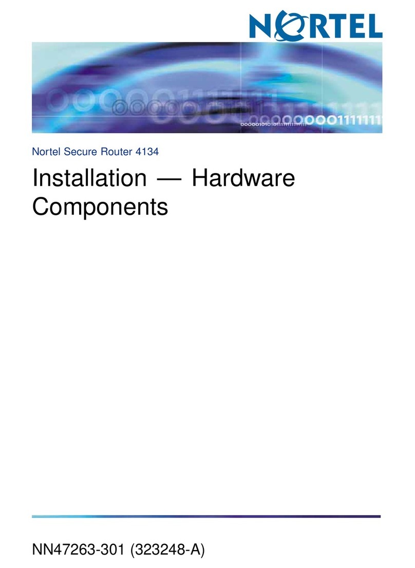 Nortel Secure Router 4134 User manual Nortel Secure Router 4134 User manual