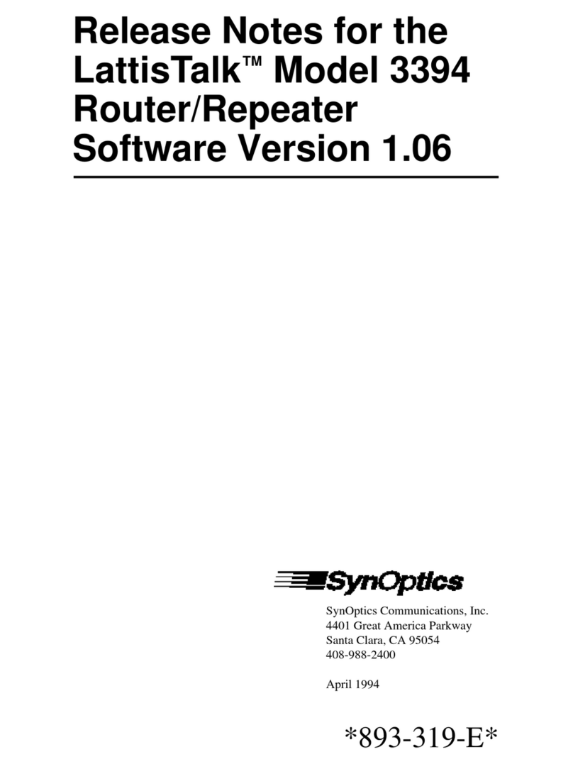 SynOptics LattisTalk 3394 release note SynOptics LattisTalk 3394 release note