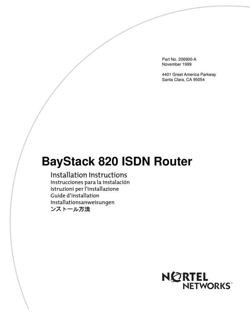Nortel BayStack 820 User manual